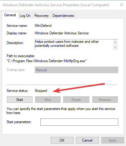 Windows Defender nie aktualizuje się